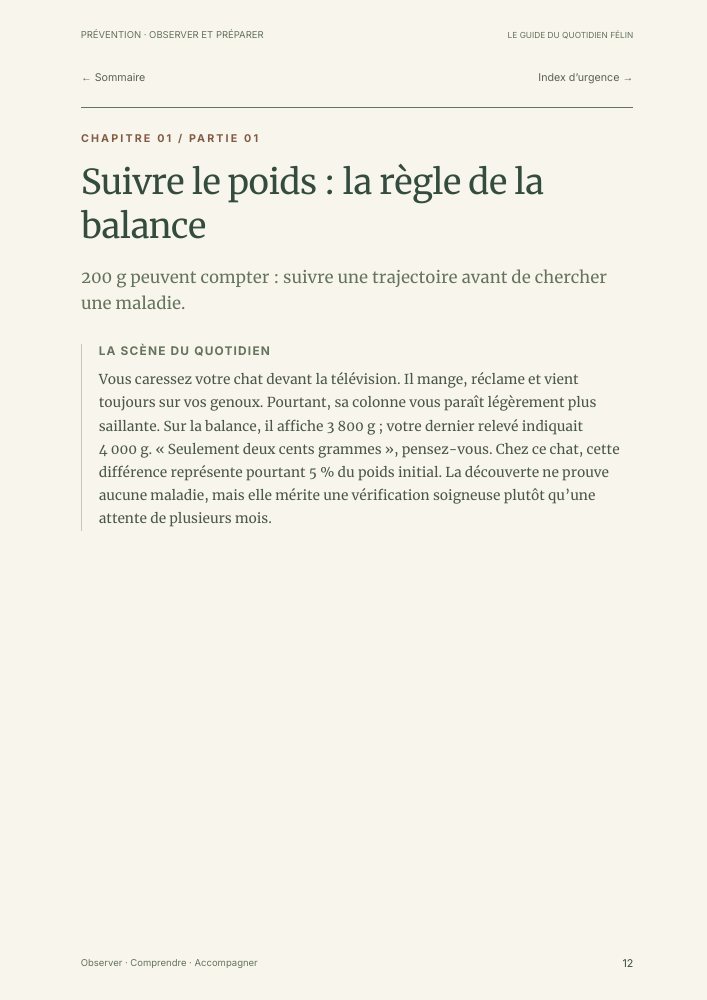 Page extraite du Chat de 20 Ans : suivre le poids